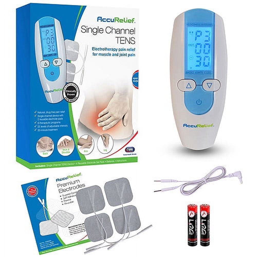 InTENSity 10 Digital TENS Unit Pain Relief Bundle [With FREE Pack of  InTENSity 2 x 2 Electrodes & 3oz Roll On of Sub Zero Cool Pain Relief Gel]