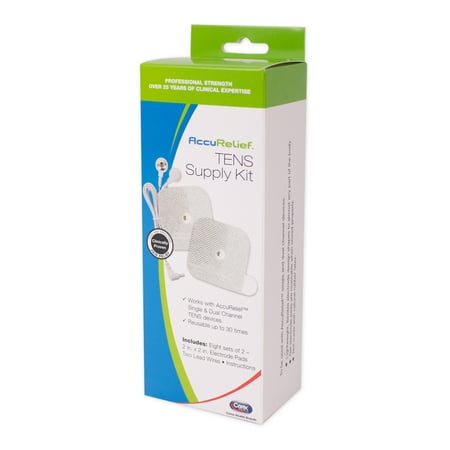 AccuRelief - TENS Supply Kit With TENS Unit Pads - MULTI