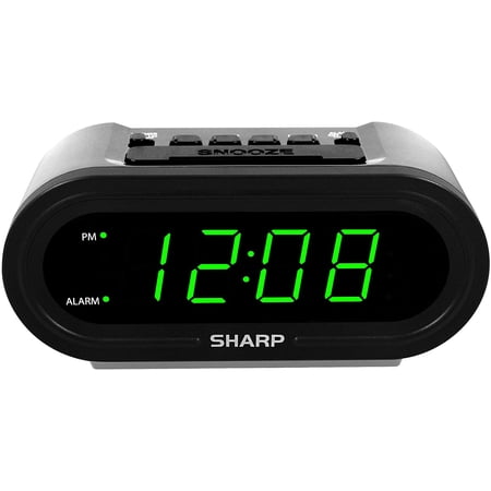 AccuSet Automatic Smart Alarm Clock – Self-Setting Digital Clock, Auto Time & DST Adjustment, Easy-Read Green LED Display, Battery Backup, Simple Plug-and-Play Clock for Seniors & Bedrooms