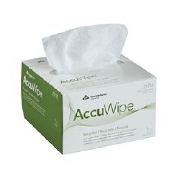 AccuWipe Delicate Task Wipe, Recycled, Light Duty, White, NonSterile, 1 Ply Tissue, 4-1/2 X 8-1/4 Inch, 280 Count