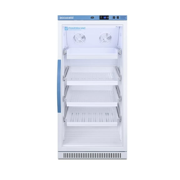 Pharma-Vac Performance Series all-refrigerator with glass door and interior drawers