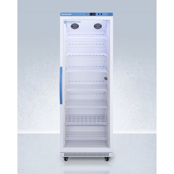 Accucold ARG18PV Upright Vaccine Refrigerator, 18 Cu.Ft., Single Glass Door, +2 to +8C