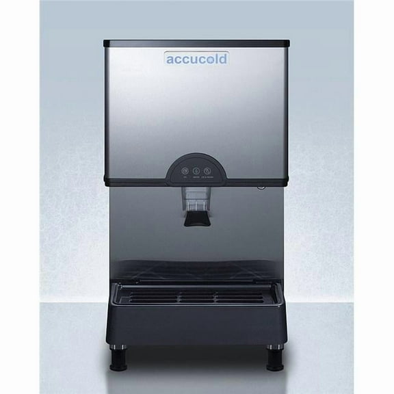 Accucold AIWD282 17" Adjustable Countertop Nugget Ice  Water Dispenser, 282 lb/day, UV, NSF-12