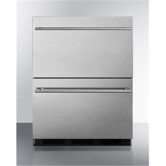 Accucold SP6DS2D7PLUS2 2 Drawer All Refrigerator In Stainless Steel with Thermometer