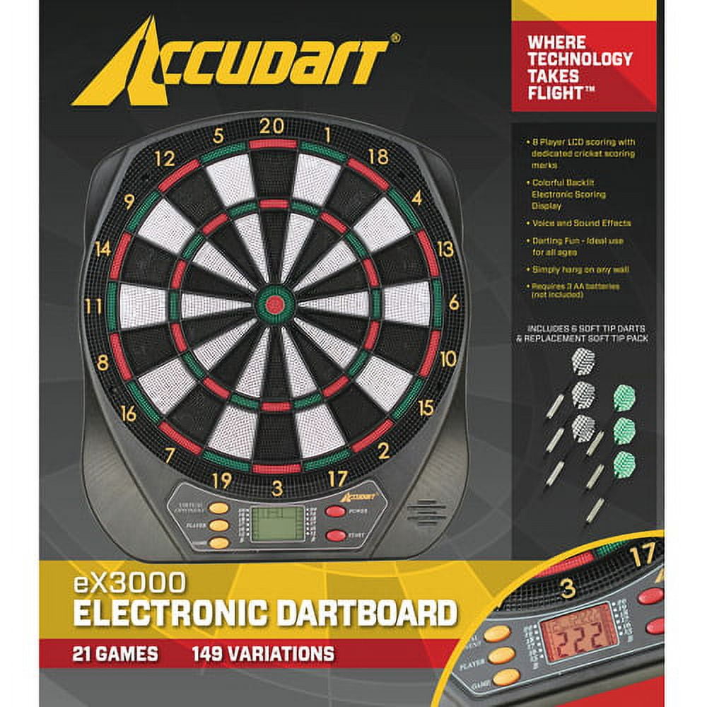 Accudart electronic sale dartboard 30 games