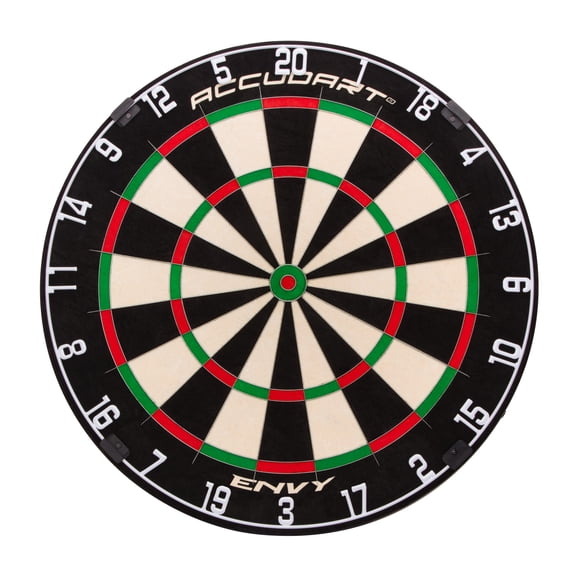 Accudart Envy Bristle Dartboard - 360° Pro-Glide Number Ring - ROTA-X Precision Alignment System - LEVELTECH Stabilizers for Perfect Alignment - Premium Kenyan Sisal