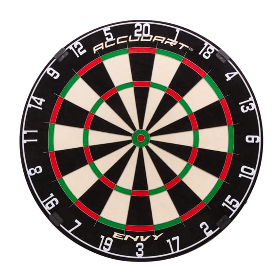 Accudart Envy Bristle Dartboard - 360 Pro-Glide Number Ring - ROTA-X Precision Alignment System - LEVELTECH Stabilizers for Perfect Alignment - Premium Kenyan Sisal