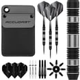 thumbnail image 1 of Accudart Soft Tip Dart Set 4.0 - Tungsteel Barrel - Round Grooves for Consistent Grip - Polycarbonate Shafts - Pocket Wallet for Convenient Storage - Ideal for Electronic Dartboards, 1 of 1