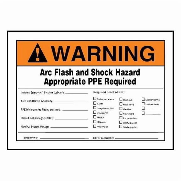Label,5x7,Warning Arc Flash and, LELC334 LELC334
