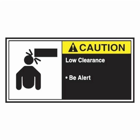 Label, CEMA, 2-1/2x5, Caution Low, PK5 LECN681