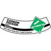 Cylinder Label, 2 in Height, 5 1/4 in Width, Vinyl, Arch, English