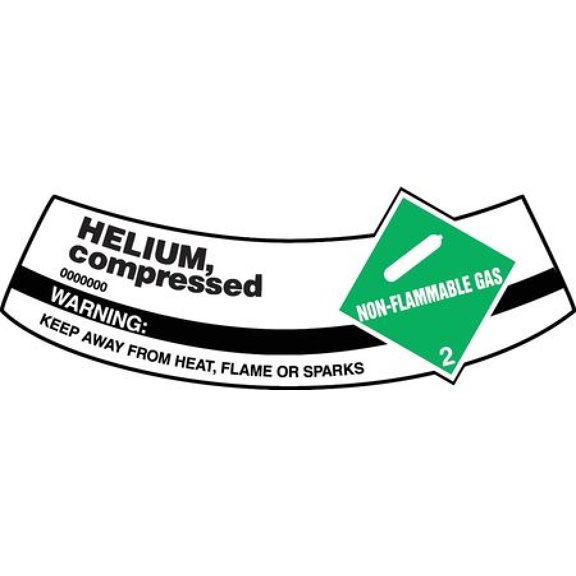 ACCUFORM MCSLHEG Cylinder Label,Vinyl,5-1/4 x 2 In,Helium