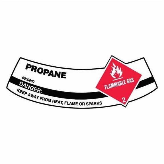 Cylinder Label, 2 in H, 5 1/4 in W, Vinyl, Arch, English, MCSLPRR