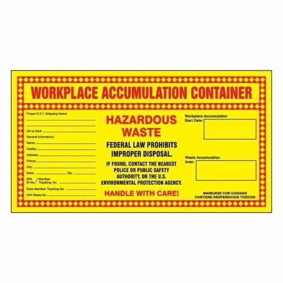 DOT Handling Label, 6-1/2" H, 10-7/8" W, MHZW22PSP,PK25 MHZW22PSP