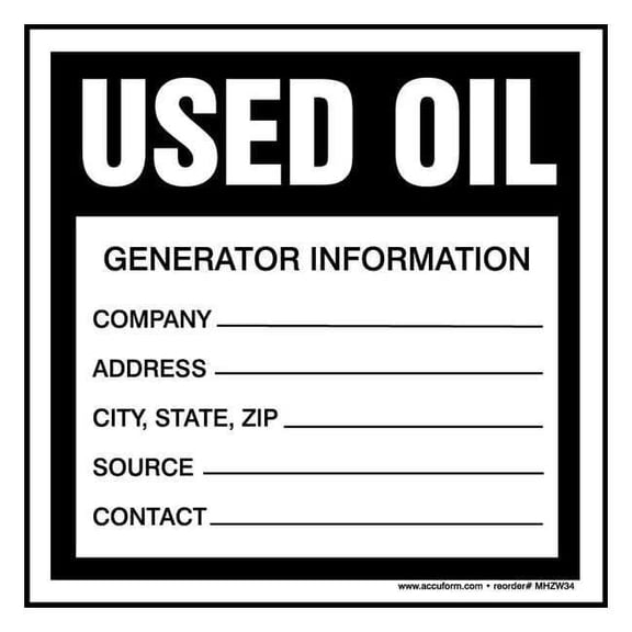 DOT Handling Label, 4" Height, 4", MHZW36PSC,PK100 MHZW36PSC