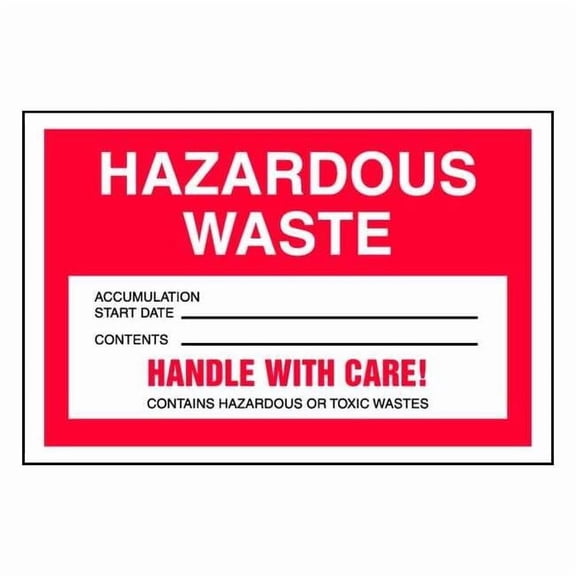 DOT Handling Label, 4" H, 6" W, MHZW15PSP,PK25 MHZW15PSP