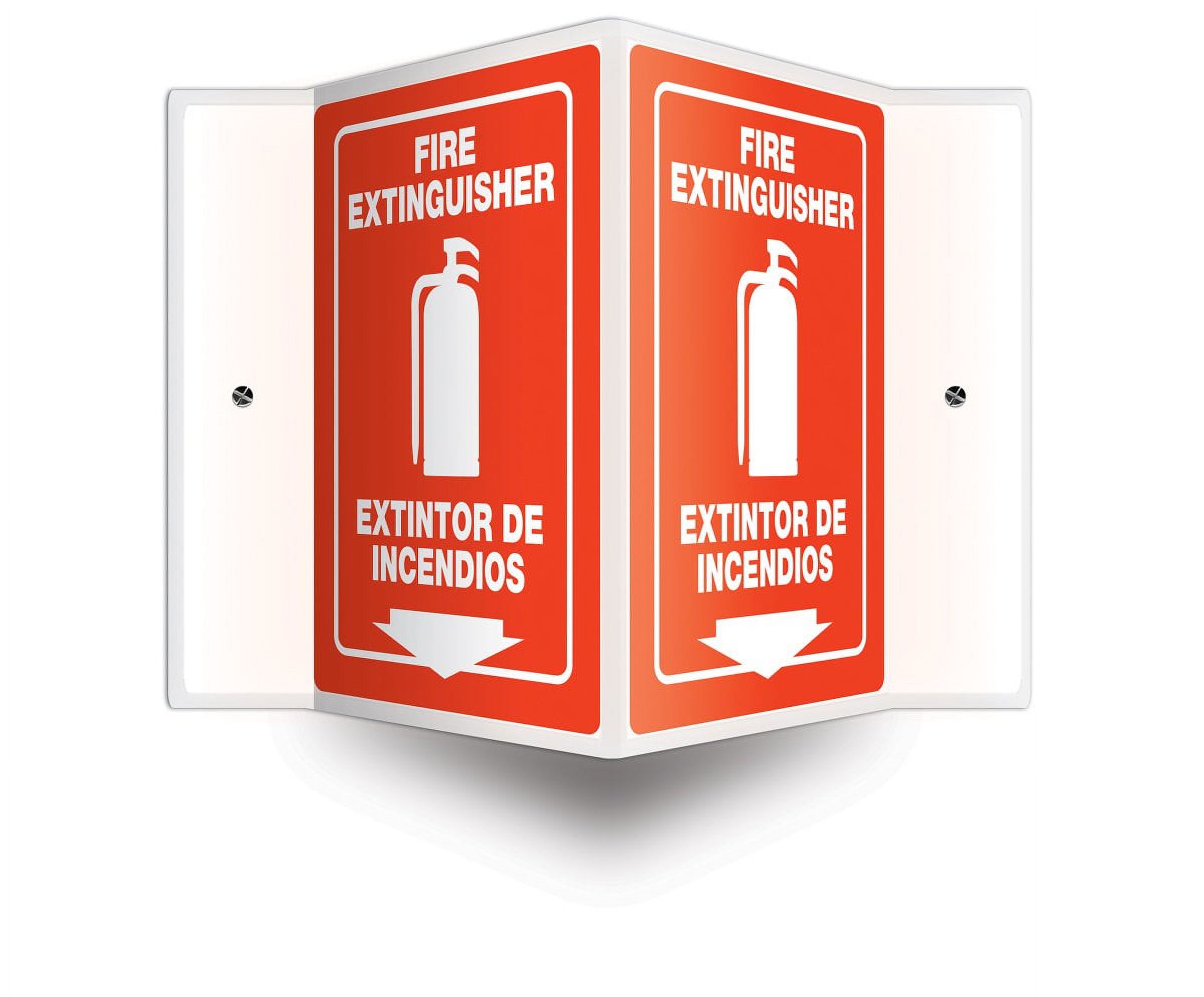 Accuform Fire Extinguisher Spanish Bilingual 3D Projection Sign, Fire