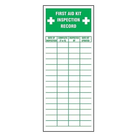 Accuform Inspection Label, Green/White, Polyester LFSD516XVE