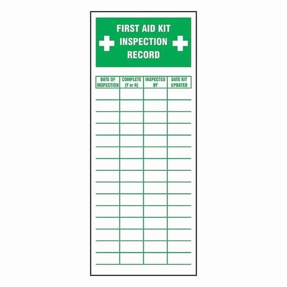 Inspection Label, Green/White, Polyester LFSD516XVE