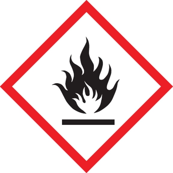 Accuform LZH601PS2 Adhesive Coated Paper GHS Pictogram Label, Flame, 1" x 1", Red/Black on White (Roll of 250) J101