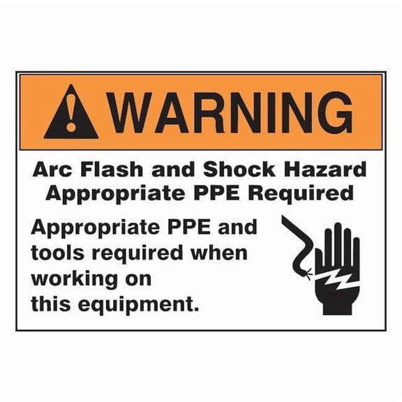 Warning Label,Arc Flash,3-1 in,Adhesive Paper,100/RL, LRLE309, PK100 LRLE309