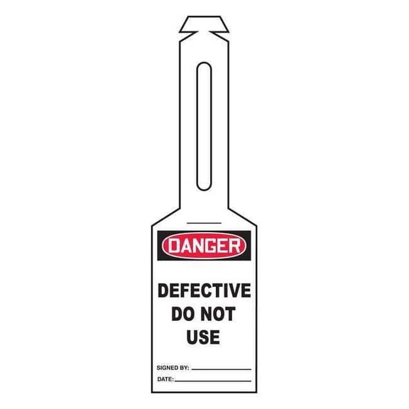 Accuform Loop n Strap Danger Tag,5 1/4in H,PK25 TAL304