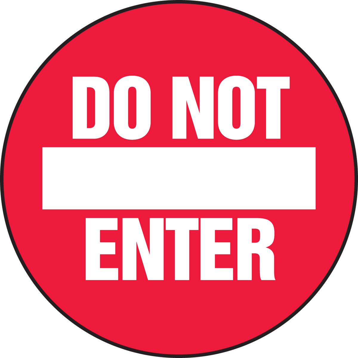 Accuform MFS2517 SlipGard Adhesive Vinyl Round Floor Sign, Legend "DO