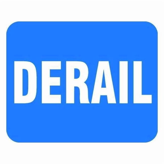 Railroad Sign, 12 in H, 15 in W, Horizontal Rectangle, English, FRR360BU FRR360BU