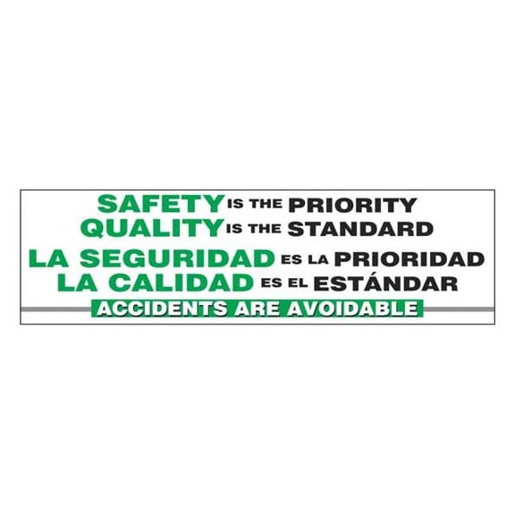 Accuform Safety Banner, 28 in H x, 96 in W, Poly Sheeting SBMBR897