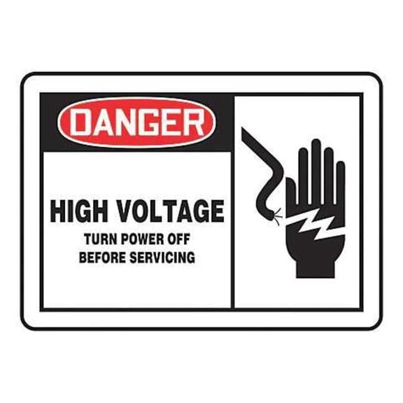 Accuform Safety Label,3 1/2 inx5 in,Vinyl,PK5 LELC054VSP