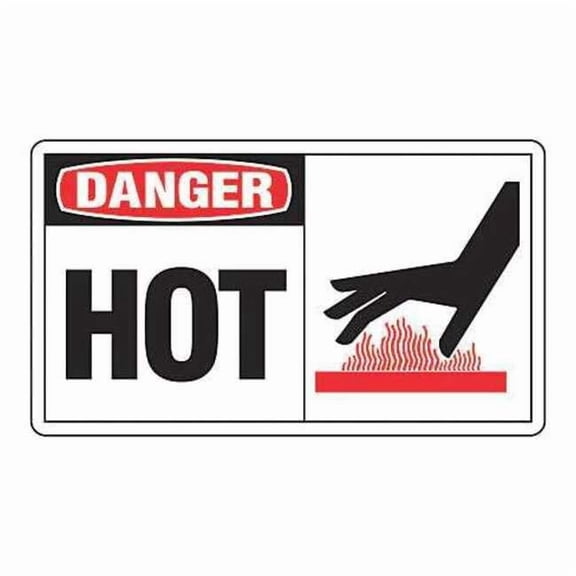 Safety Label, 3 1/2 in H, 5 in W, Vinyl, Horizontal Rectangle, English, LEQM015VSP, PK5