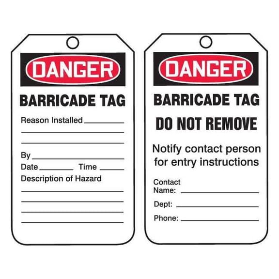 Accuform Sfty Tag,5 3/4in H,3 1/4in W,Plstc ,PK25 TAB104PTP