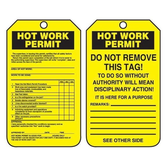 Accuform Sfty Tag,5 3/4in H,3 1/4in W,Plstc ,PK25 TCS361PTP