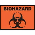 thumbnail image 1 of Accuform Signs 1066749-EA 3.5 x 5 in. Biohazard Pre-Printed Label, Black & Orange - Pack of 5, 1 of 1