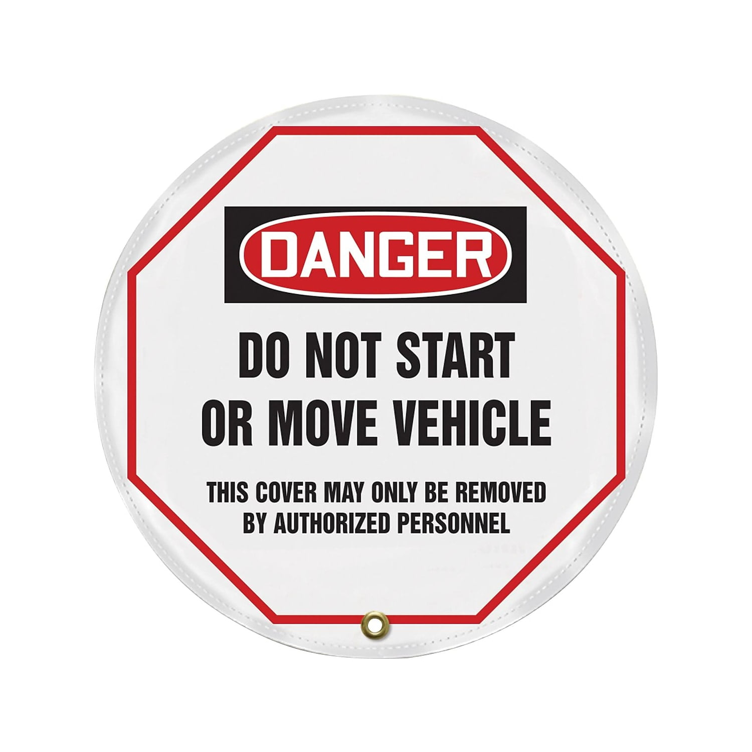 Accuform Signs 20" Vinyl OSHA Steering Wheel Cover "DANGER DO NOT START