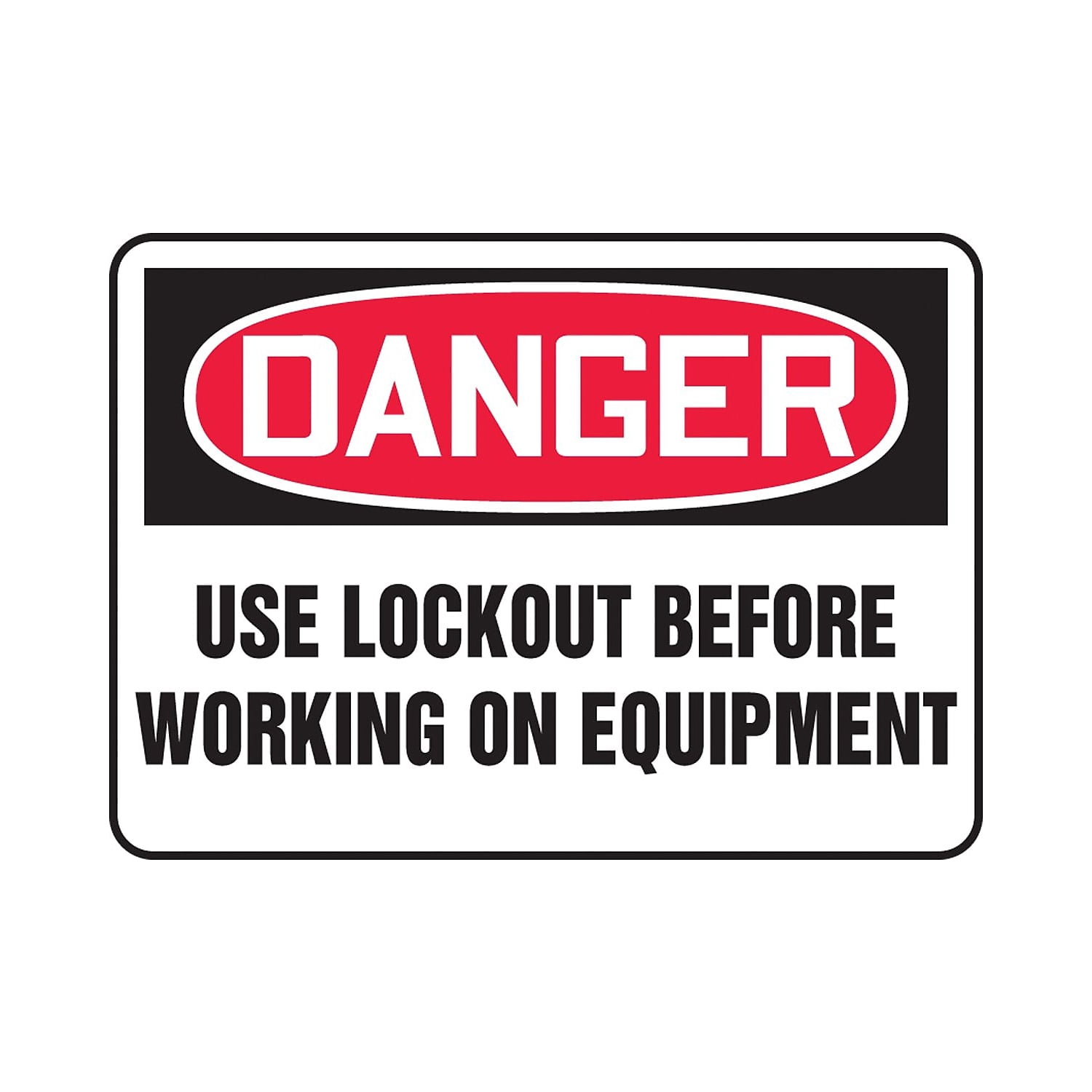 Accuform Signs 7" x 10" Aluminum Safety Sign "DANGER USE LOCKOUT BEFORE ...