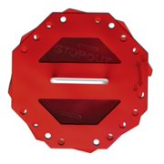 AccuformNMC KCC620 STOPOUT Look n Stop Compact Group Lock Box, 7-3/4" Length x 7-3/4" Width x 4" Depth, Plastic, Red, American Made Safety Tags, Signs, and Labels CA1