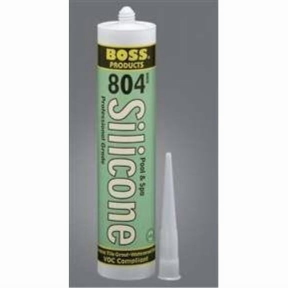 Accumetric 02504WH10 Boss 804 Neutral Cure White Silicone Ceramic Tile Grout - 103 oz