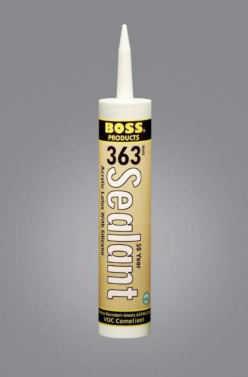 Boss 363 Clear Acrylic Latex Sealant Tube, 5.5 Ounce