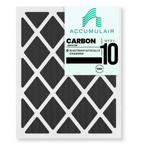 Accumulair Carbon 12x20x1 MERV 10 Odor Eliminating Air Filter (4 Pack)
