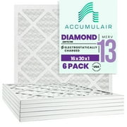 Accumulair Diamond 16x30x1 MERV 13 Air/Furnace Filters (6 pack)