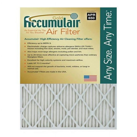 Accumulair FB12X18A Gold 1 In. Filter-  Pack Of 4