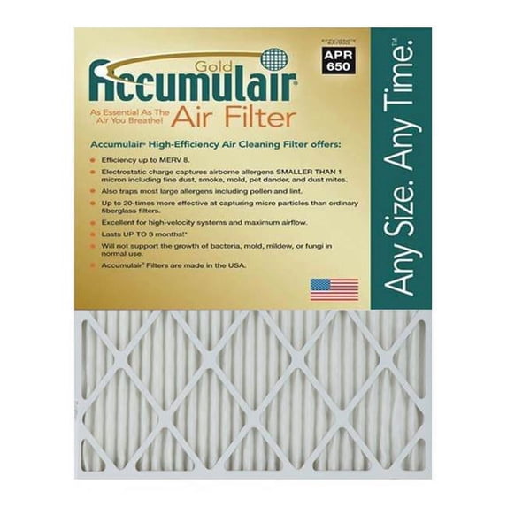 Accumulair FB16.38X21.5A Gold 1 In. Filter- Pack Of 4
