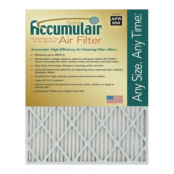 Accumulair FB23.25X29.25X0.5A Gold 0.5 In. Filter- Pack Of 4