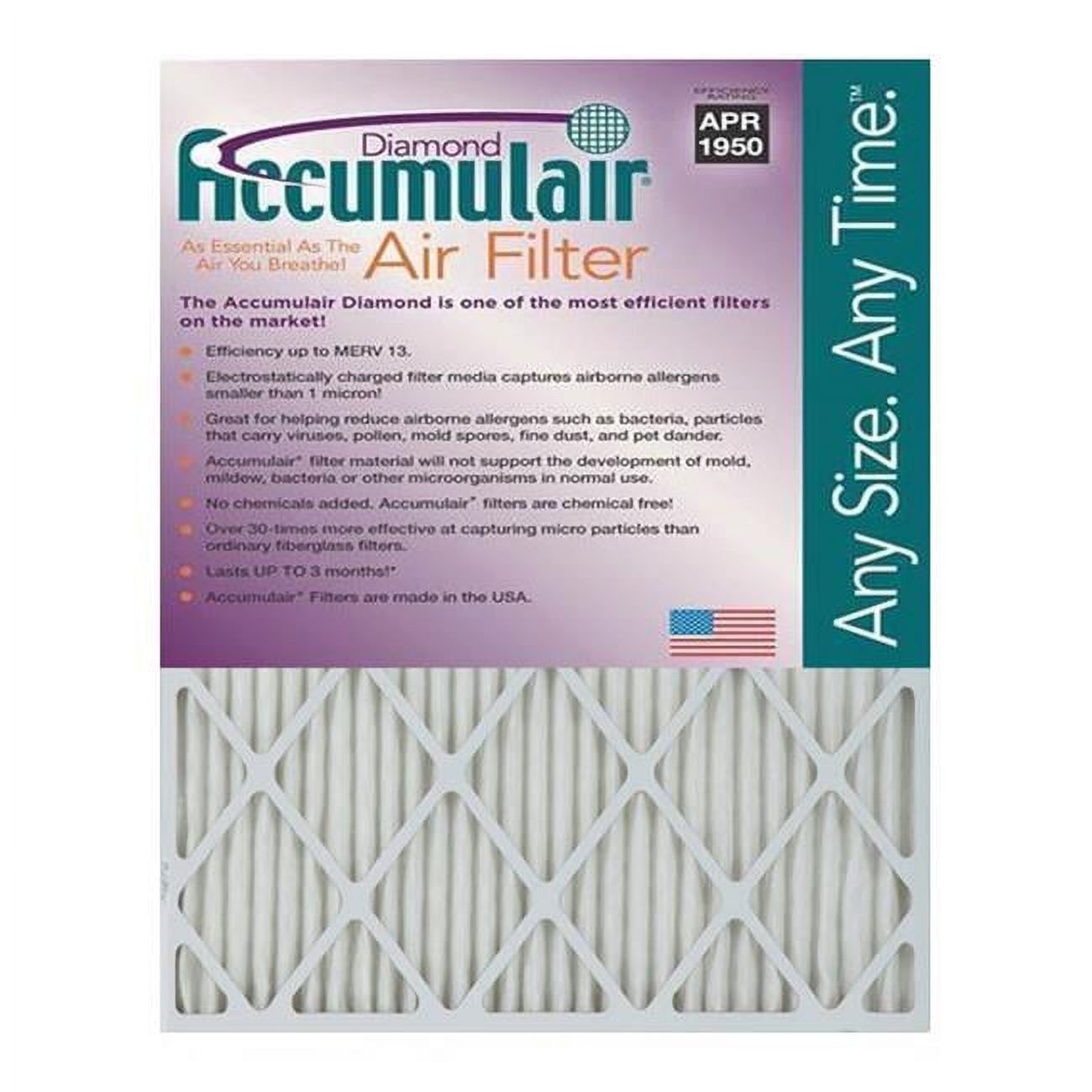 Accumulair FD10X15X4 Diamond 4 In. Filter-  Pack of 2 - image 1 of 1