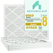 Accumulair Gold 08x08x1 MERV 8 Air Filter (4 Pack)
