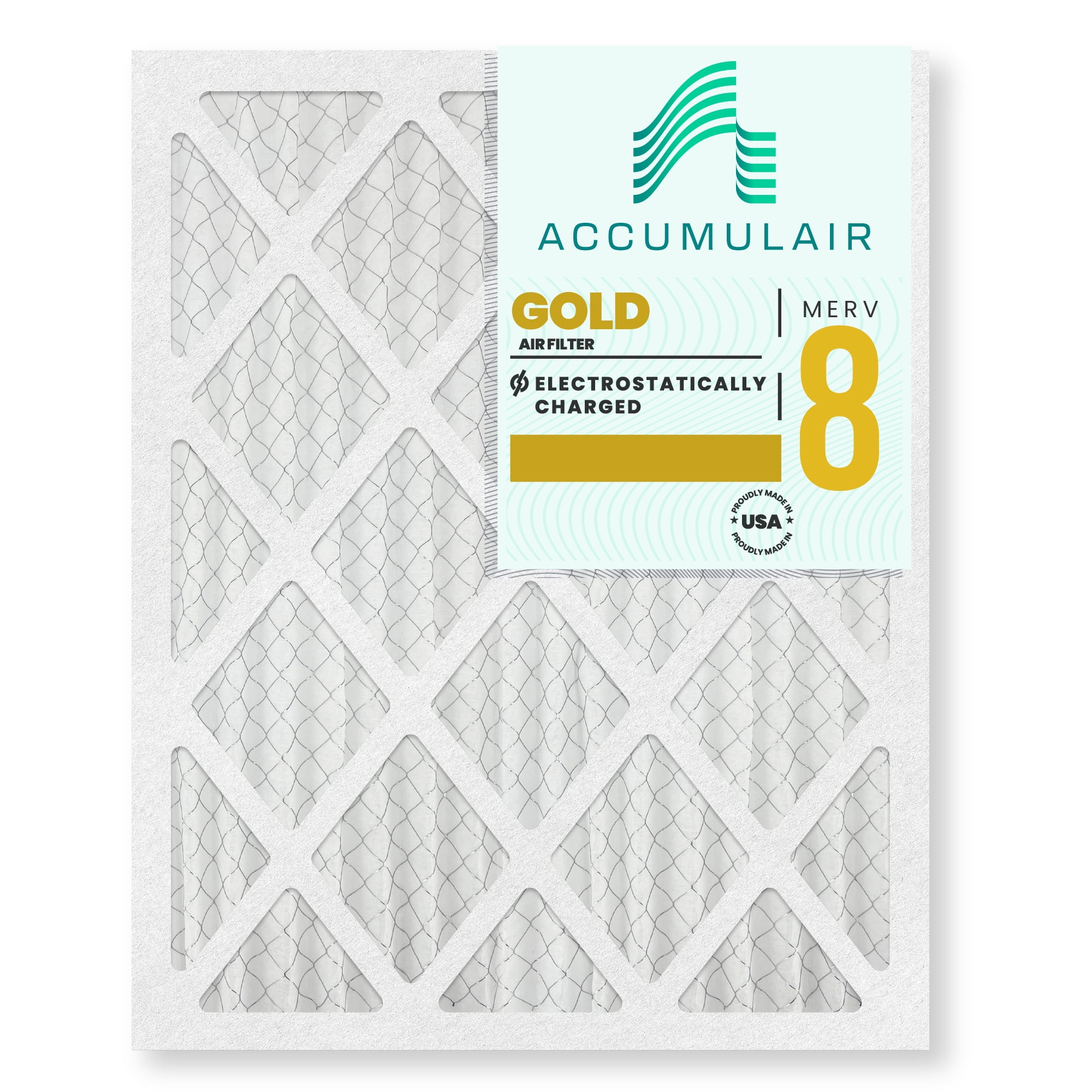 Accumulair Gold 14x14x1 MERV 8 Electrostatic Air Filter 4-Pack