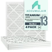 Accumulair Titanium 10x10x1 Allergen Reduction Air Filters (4 Pack)