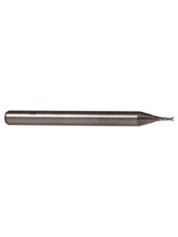 0.02", 0.06" LOC, 1/8" Shank, 1-1/2" OAL, 2 Flute, Solid Carbide Square End Mill, Spiral Flute, 30° Helix, Centercutting, RH Cut, RH Flute, Series Miniature