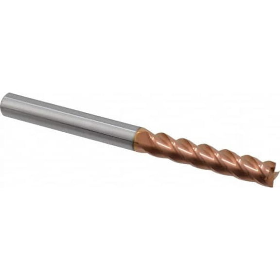 Accupro 1/4", 1-1/4" LOC, 1/4" Shank Diam, 3" OAL, 4 Flute, Solid Carbide Square End Mill